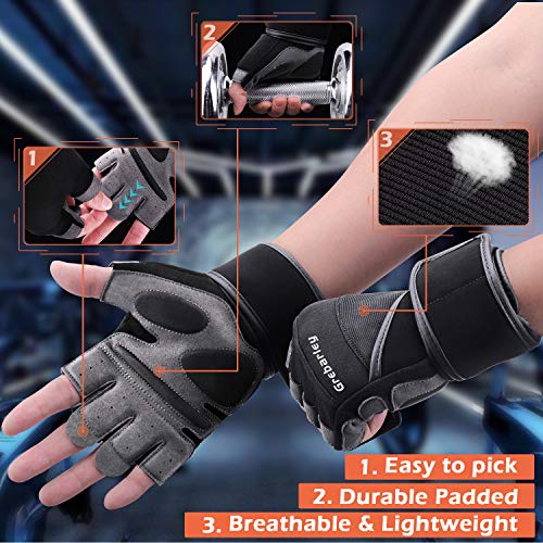 Gants De Fitness Avec Support Poignet - Paume Anti-dérapante - Pour Musculation, Tractions, Gym - Hommes Et Femmes - 11